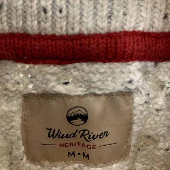 Wind River Heritage Men’s Heavy Cable-Knit Sweater – Medium - Picture 3 of 14